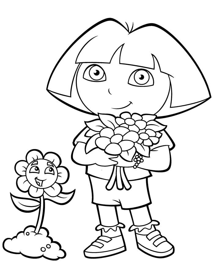Free Free Dora The Explorer Coloring Pages Fan Art printable