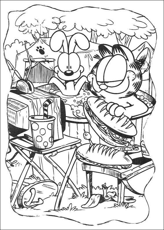 Free Free Garfield Coloring Pages Drawings printable