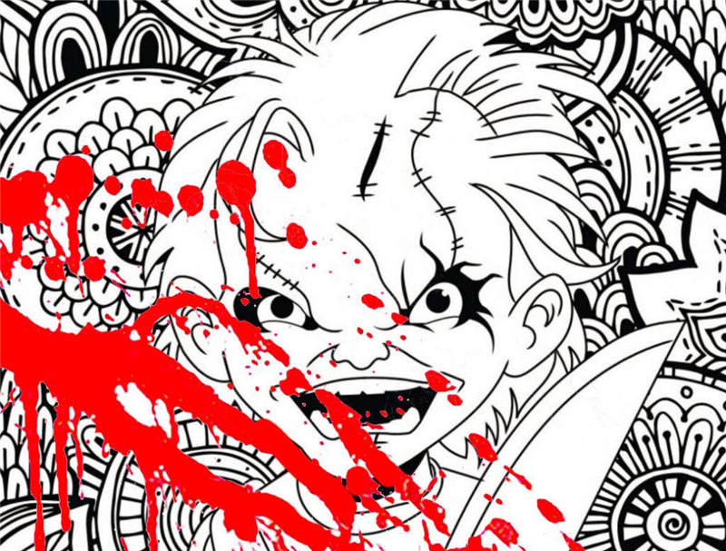 Free Free Horror Coloring Pages Fan Art Halloween Classic printable