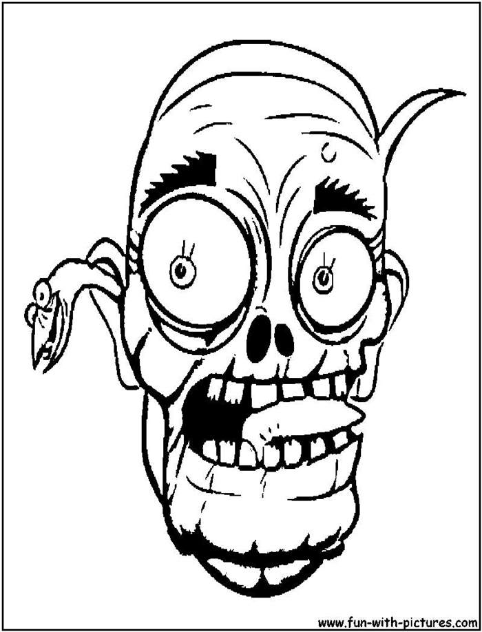 Free Free Horror Coloring Pages Silly and Funny Face printable