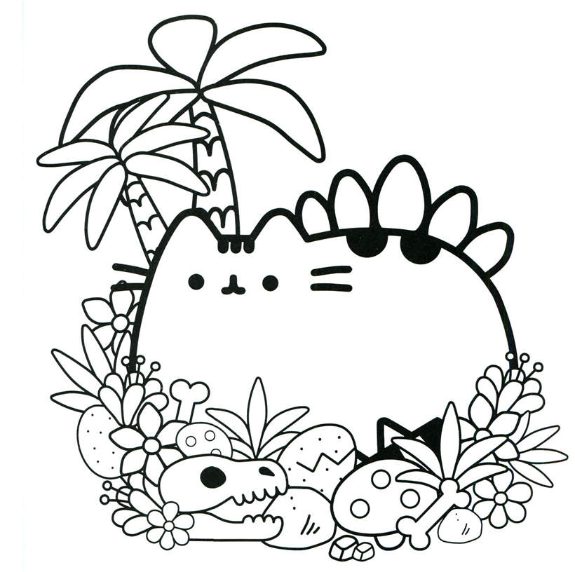 Free Free Pusheen Coloring Pages Line Drawing printable