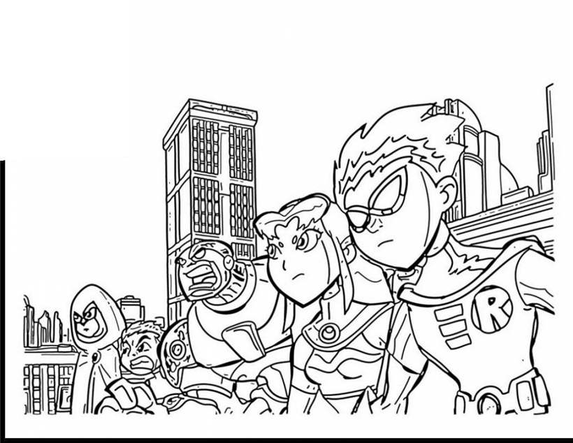 Free Free Teen Titans Coloring Pages Lineart printable
