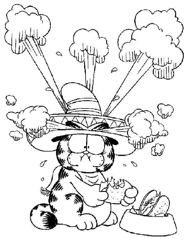 Free Fresh Garfield Coloring Pages Sketch printable