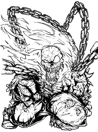 Free Fresh Ghost rider coloring pages printable