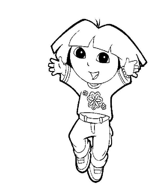 Free Funny Dora The Explorer Coloring Pages for Boys printable