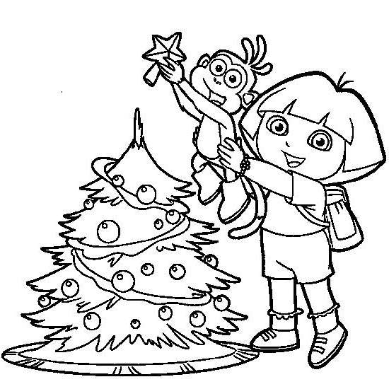 Free Funny Dora The Explorer Coloring Pages for Girls printable