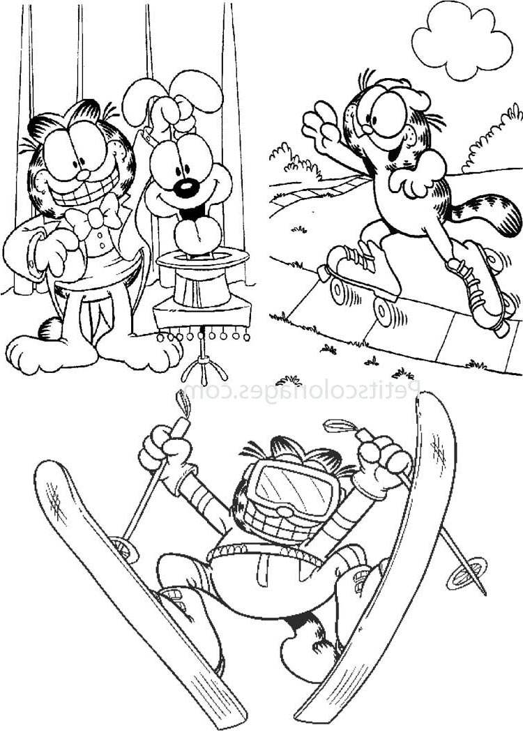 Free Garfield Coloring Pages Line Drawing printable