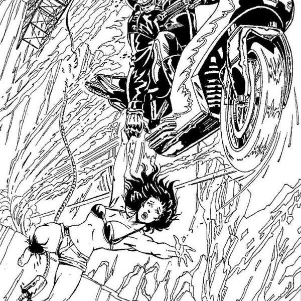 Ghost rider coloring pages and Spiderman - Free Printable Coloring Pages