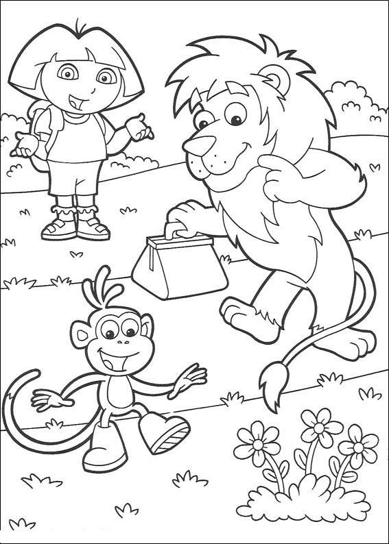 Free Great Dora The Explorer Coloring Pages Fan Art printable