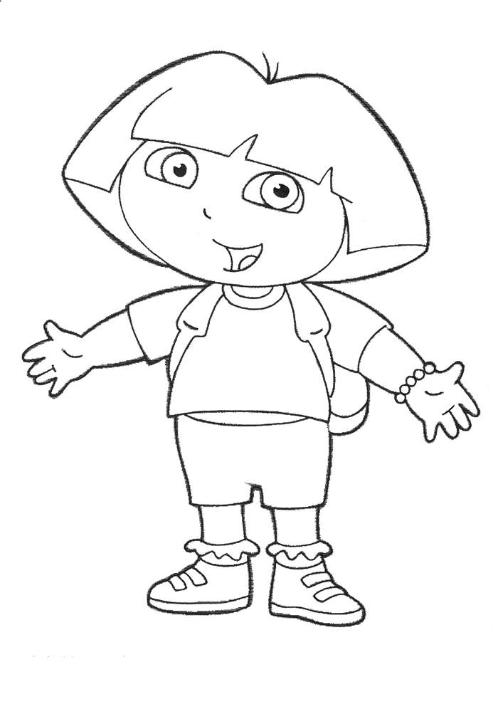 Free Great Dora The Explorer Coloring Pages Worksheet printable