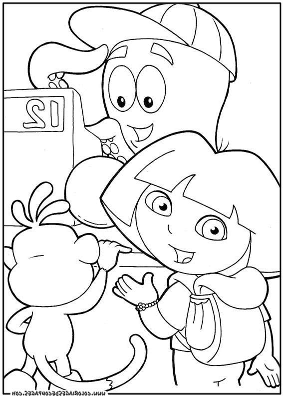 Free Great Dora The Explorer Coloring Pages for Girls printable