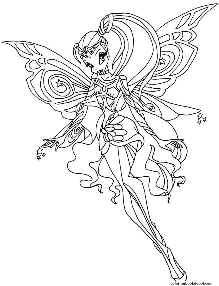 Free Inspirational Winx Coloring Pages for Kids printable