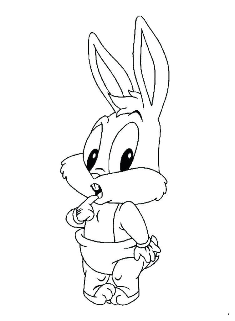 Free Looney Tunes Bugs Bunny Coloring Pages Sketch printable