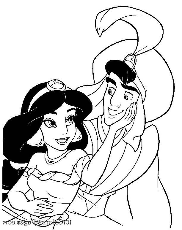 Free New Aladdin Coloring Pages Hand Drawing printable