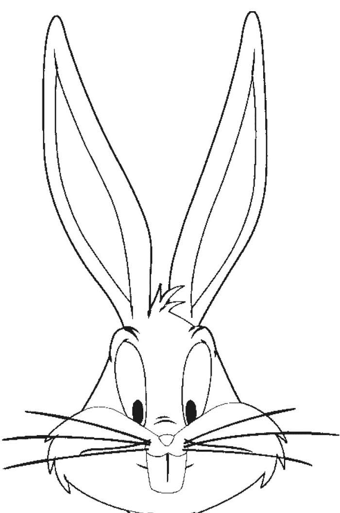 Free New Bugs Bunny Coloring Pages Line Drawing printable