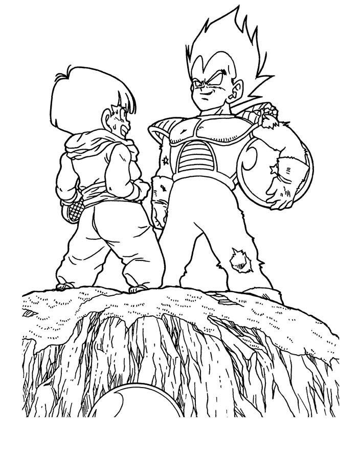 Free New Dragon Ball Z Coloring Pages Clipart printable