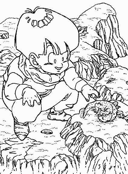 Free New Dragon Ball Z Coloring Pages Line Drawing printable