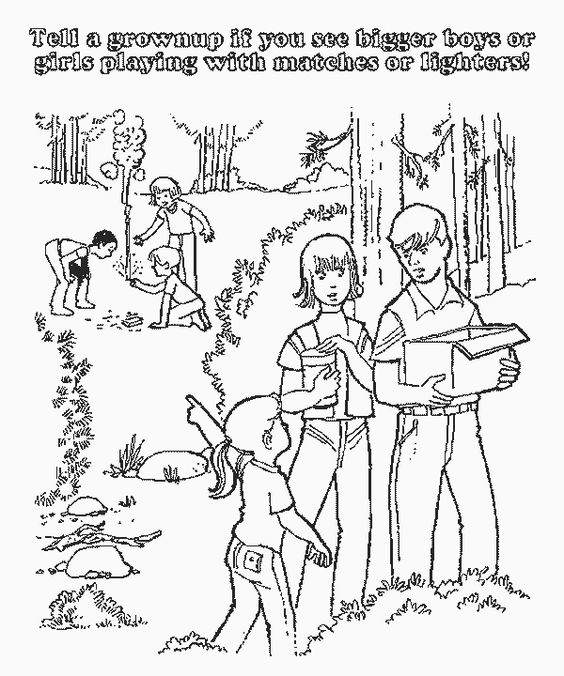 Free New Fire Safety Coloring Pages Line Drawing printable
