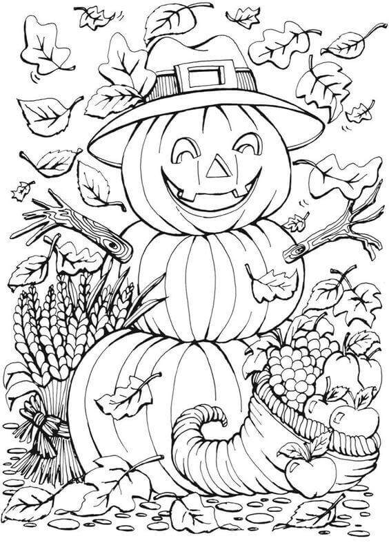 Free Printable Halloween Pumpkins Coloring Pages Characters printable