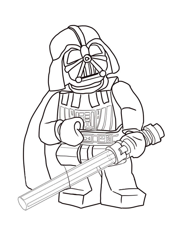 LEGO Darth Vader Coloring Page