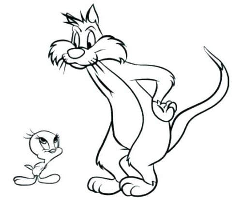 Free Simple Bugs Bunny Coloring Pages Lineart printable