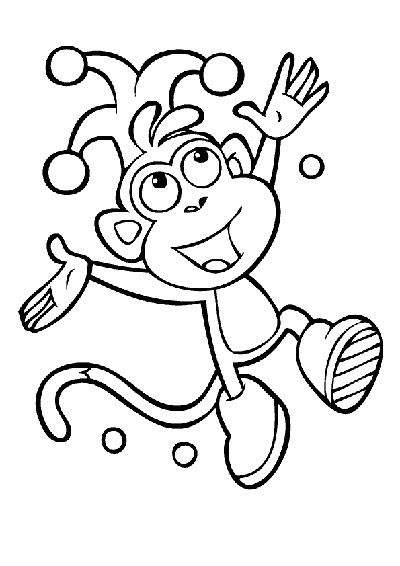 Free Simple Dora The Explorer Coloring Pages for Adults printable