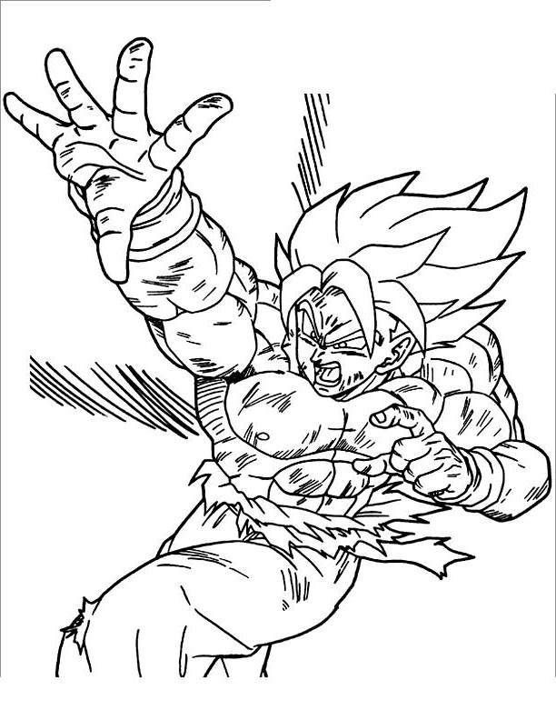 Free Simple Dragon Ball Z Coloring Pages Outline printable