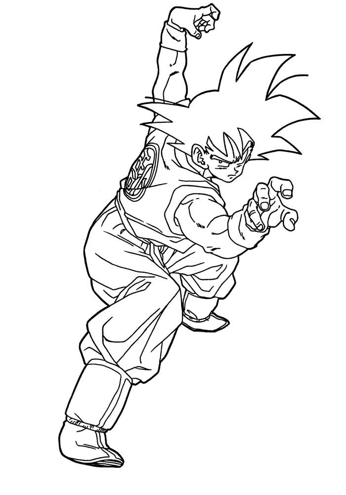 Free Simple Dragon Ball Z Coloring Pages Pictures printable
