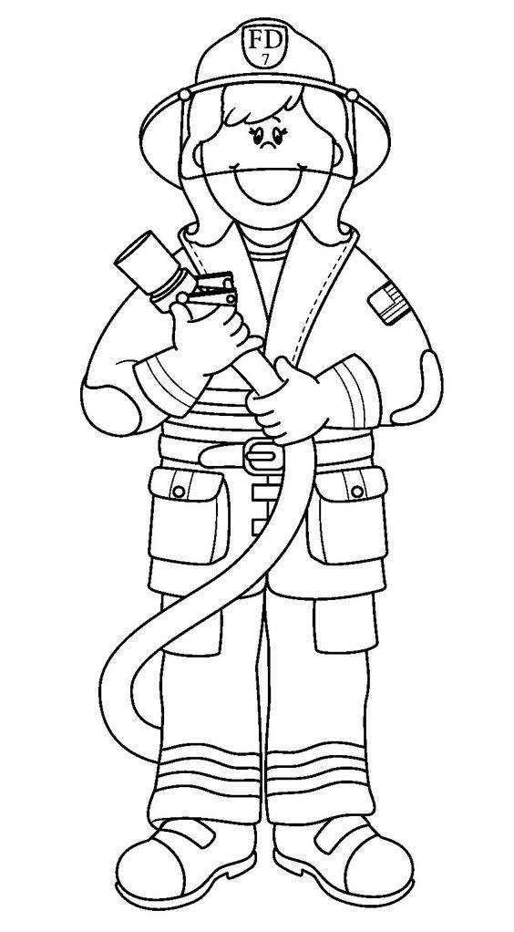 Simple Fire Safety Coloring Pages Line Drawing - Free Printable