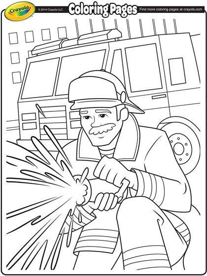 Free Simple Fire Safety Coloring Pages Sketch printable
