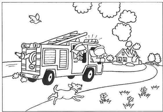 Free Simple Fire Safety Coloring Pages for Adults printable