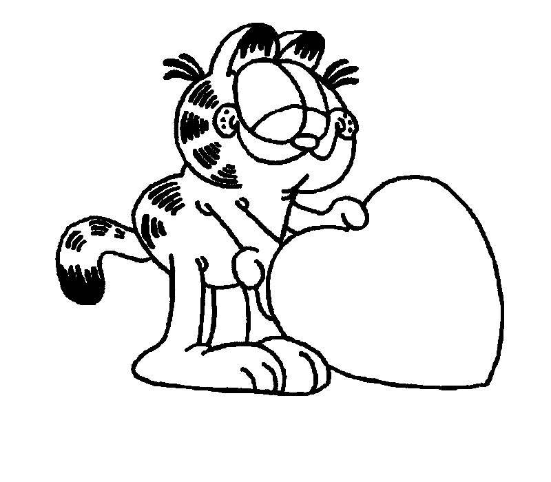 Free Simple Garfield Coloring Pages Fan Art printable