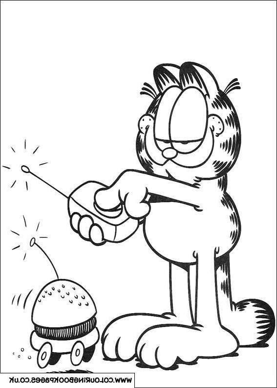 Free Simple Garfield Coloring Pages Line Drawing printable