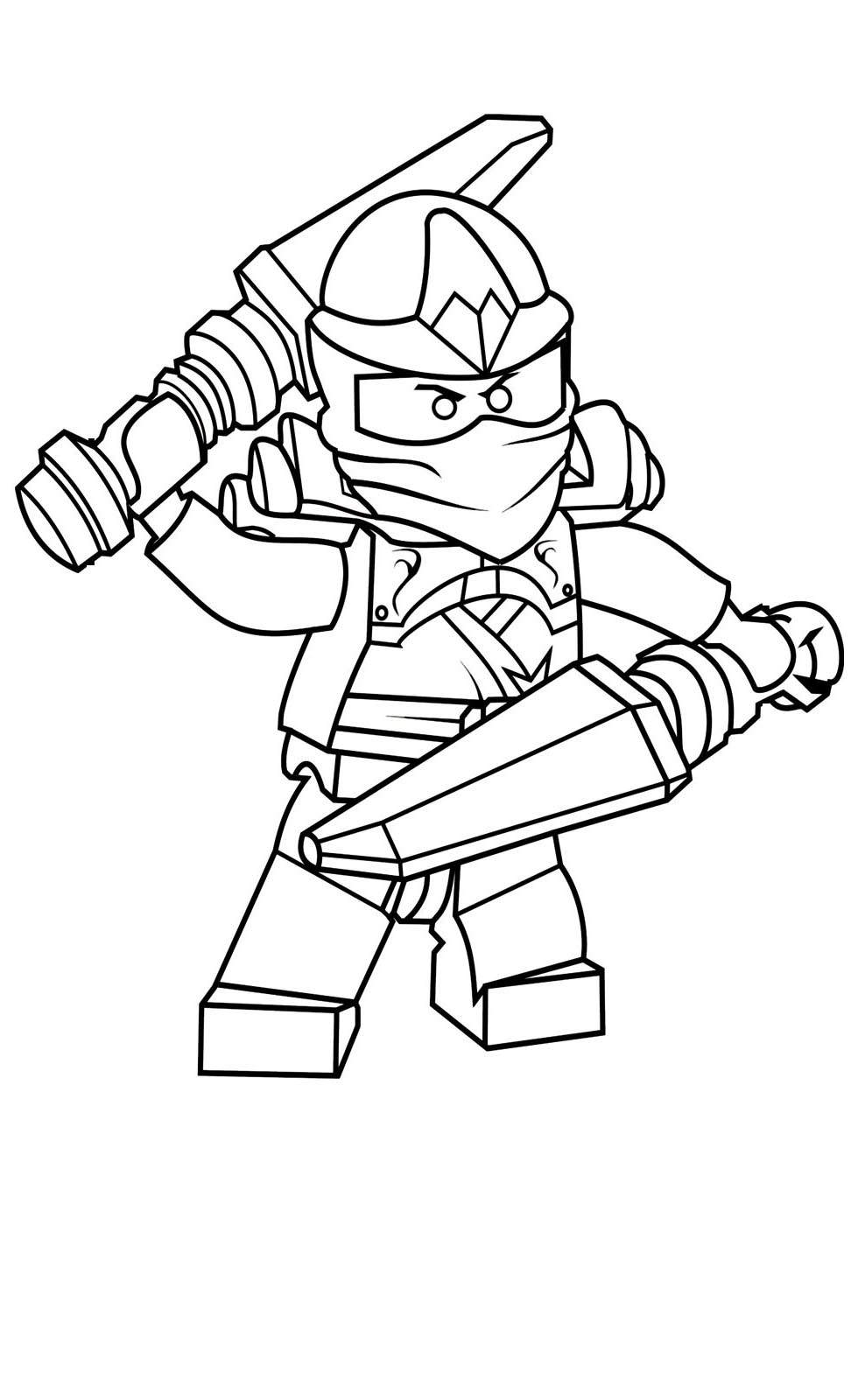 Free Simple LEGO Ninjago Coloring Pages Clipart printable