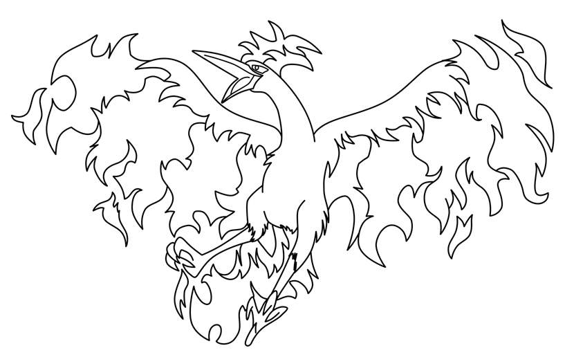 Free Simple Legendary Pokemon Coloring Pages Activity printable