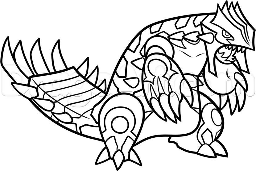 Free Simple Legendary Pokemon Coloring Pages Black and White printable