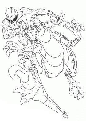 Free Simple Power Rangers Coloring Pages for Kids printable
