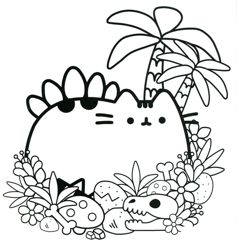 Free Simple Pusheen Coloring Pages for Boys printable