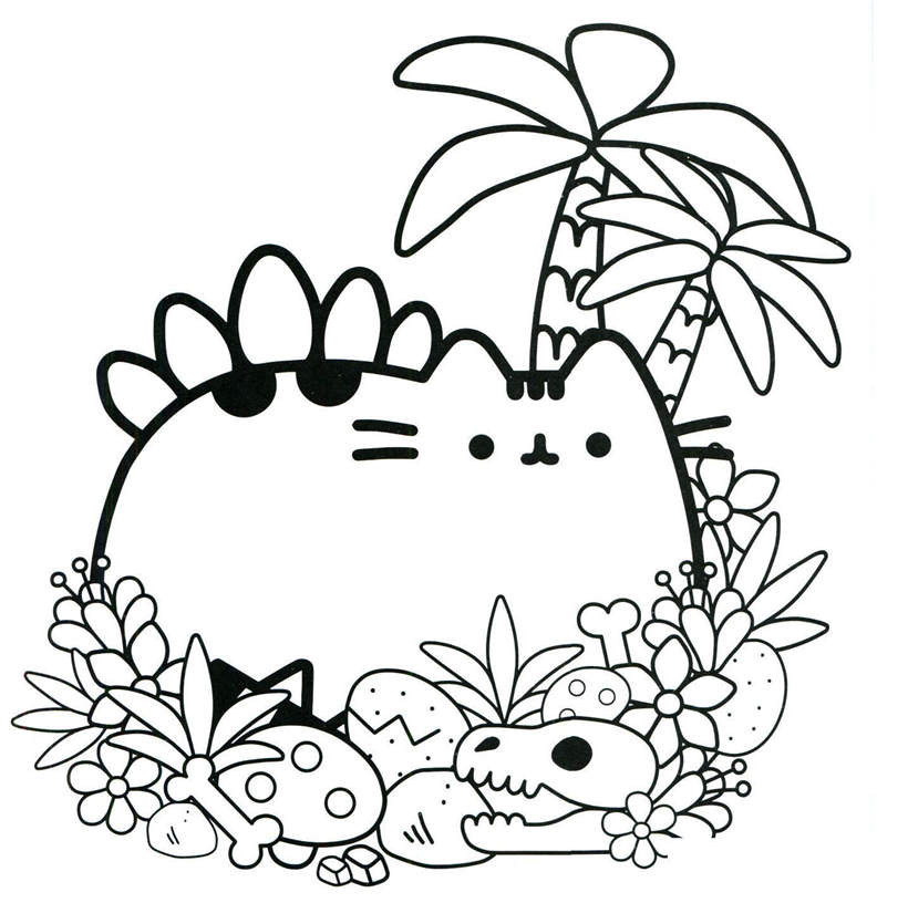 Pusheen Coloring Pages For Kids