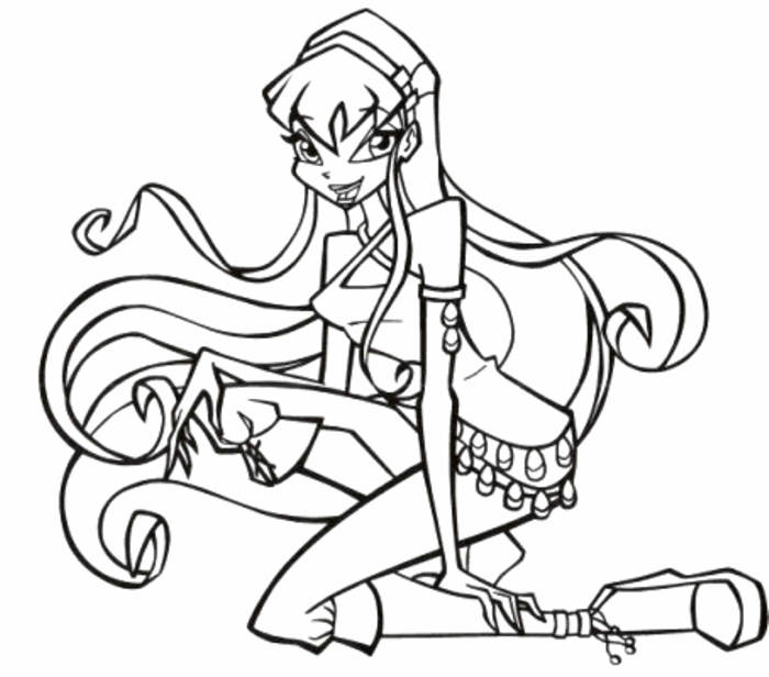 Free Simple Winx Coloring Pages Coloring Sheets printable