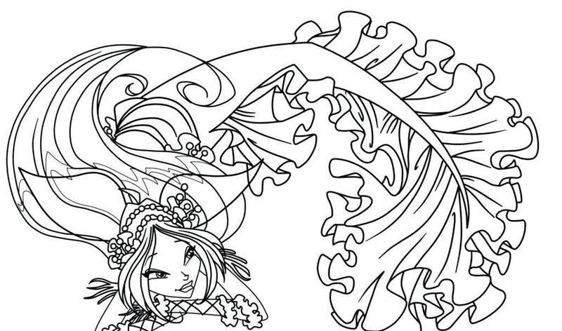 Free Simple Winx Coloring Pages for Kids printable
