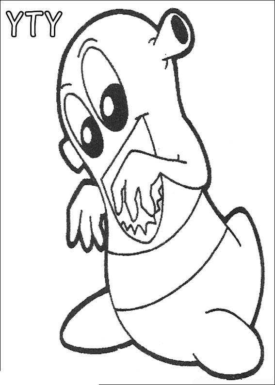 Free Simple Yokomon Coloring Pages Outline YTY printable