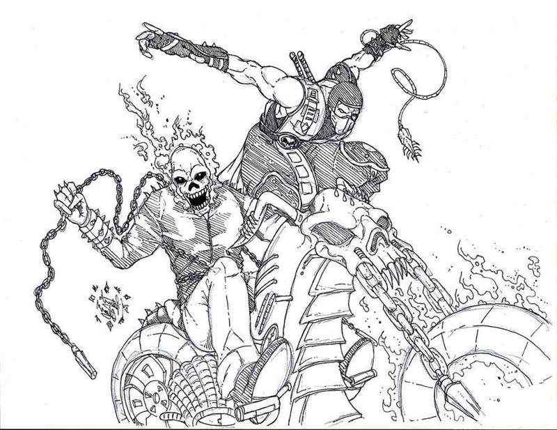 Superhero Ghost rider coloring pages - Free Printable Coloring Pages