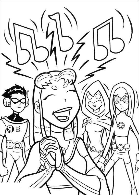 Free Teen Titans Coloring Pages Clipart printable