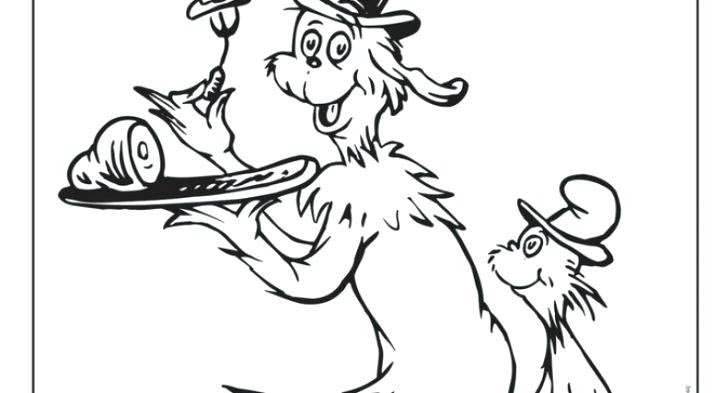 Free The Dr Seuss Coloring Pages Hand Drawing printable