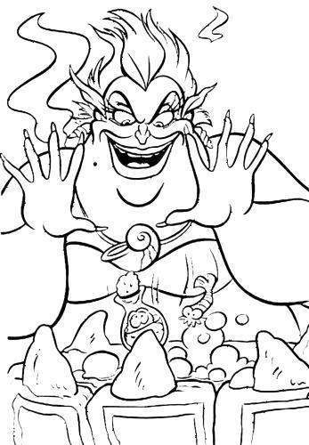 Free Ariel Coloring Pages Collection of Clipart Ursula 109 printable