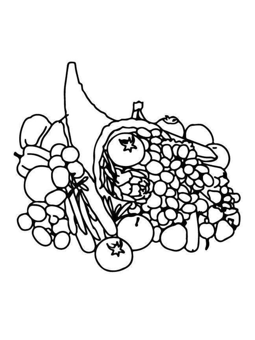 Free Cornucopia Coloring Pages New Drawing Pictures printable