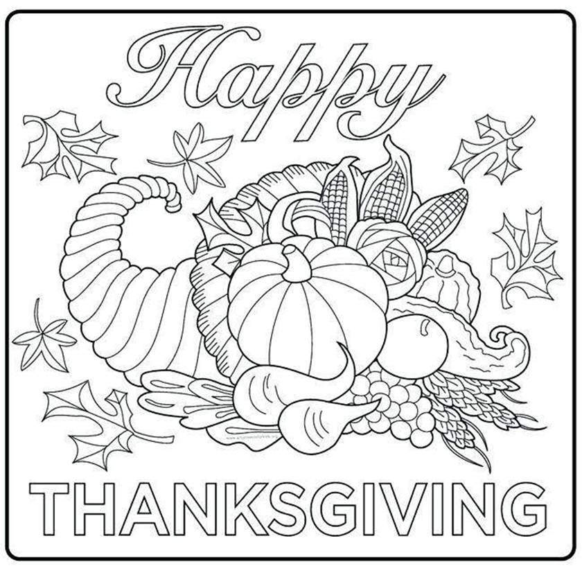Free Cornucopia Coloring Pages Printable Characters printable