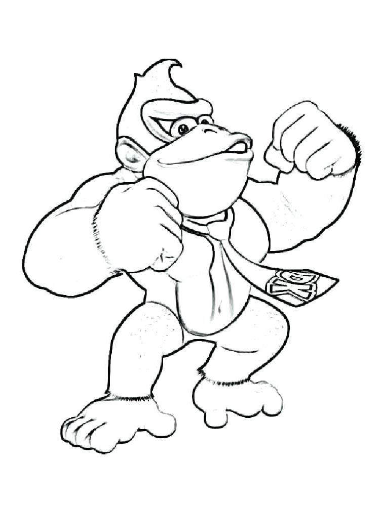 Baby Donkey Kong Coloring Pages Free Wallpapers HD