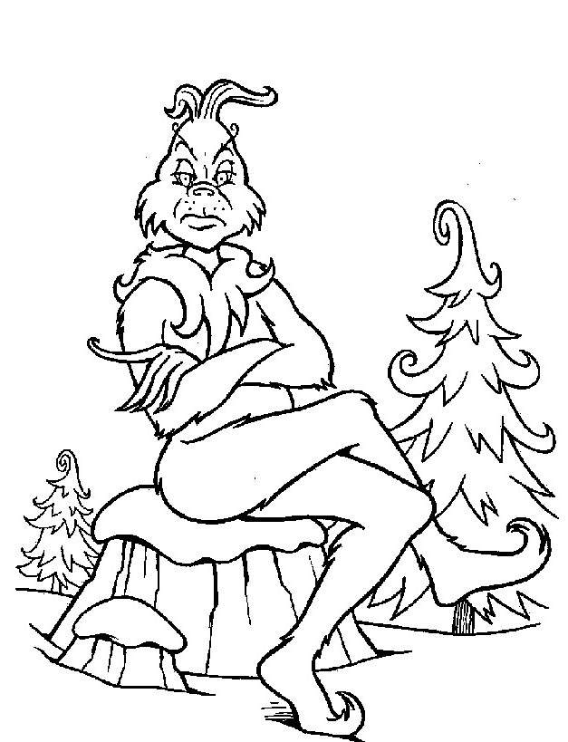 Free Funny Grinch Coloring Pages printable